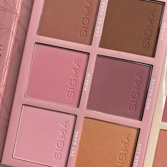 Sigma Beauty Blush Palette – 6 Rouge-Töne Matte & Schimmernd – Universal Für Jeden Hautton, Mit Spiegel